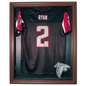   Falcons Cabinet Style Jersey Display Case   Brown: Sports & Outdoors