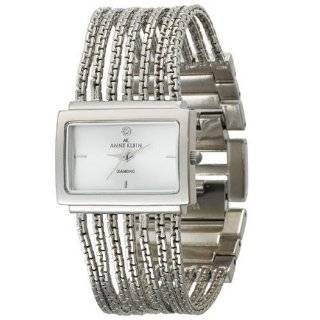 Anne Klein Womens 10 7899MPSV Diamond Accented Multi Function Silver 