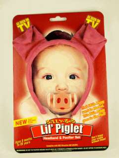 Piglet pig pacifier headband set baby Billy Bob costume  