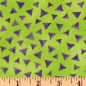 44 Wide Laurel Burch Basics Triangle Lime Fabric By The 