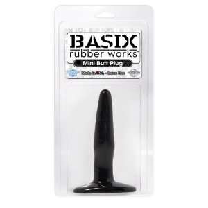  Basix Rubber Works 4 Inch Mini Butt Plug Black 