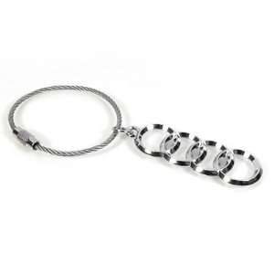 Audi Rings Logo Cable Key Holder, Key Chain, Official 