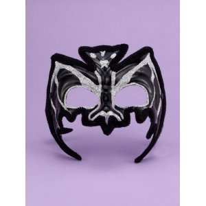  Mardi Gras Black Bat Venetian Masquerade Half Mask Costume 