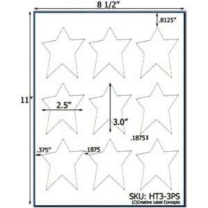  2.5 x 3 Primitive Star Hang Tag Sheet (die cut white 