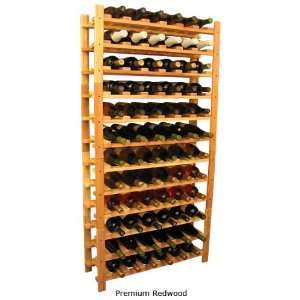 72 Bottle Stackable Wooden Wine Rack (Premium Redwood)  