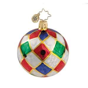  Christopher Radko Harlequin Ball Mini Ornament: Home 
