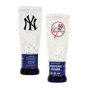 New York Yankees MLB Crystal Pilsner Glass: Sports 