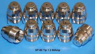 10pcs Tips1.2 60A SP 60 Torch Plasma Cutter consumables  