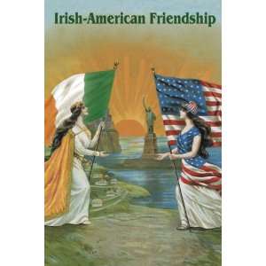    Irish American Friendship 12x18 Giclee on canvas: Home & Kitchen