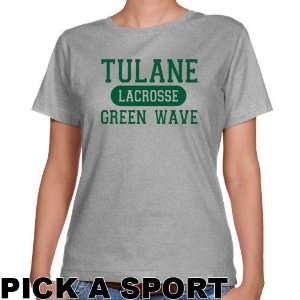  Tulane Green Wave Ladies Ash Custom Sport Classic Fit T shirt 