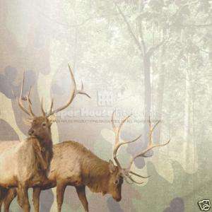 Majestic Elk Hunting 12x12 2 lot Paper House  