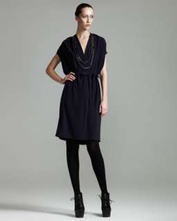 Lace Deep V Dress  Neiman Marcus
