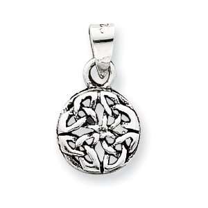    Sterling Silver Antiqued Trinity Celtic Knot Pendant Jewelry