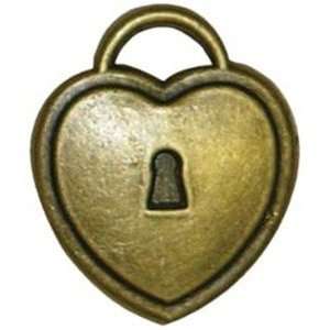    Mettalix Tack Pins 1/Pkg Heart Locket Brass