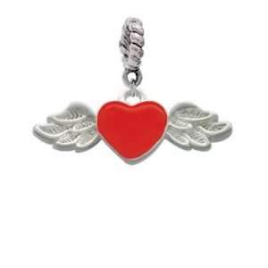   Silver Textured Wings Silver Plated European Charm Dang Jewelry