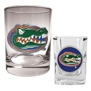  Florida Gators NCAA Rocks Glass And Shot Glass Set: Sports 