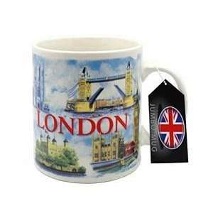   Jumbo Ceramic Mug   Famous Sights Of London Design