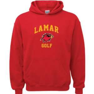  Lamar Cardinals Red Youth Golf Arch Hooded Sweatshirt 
