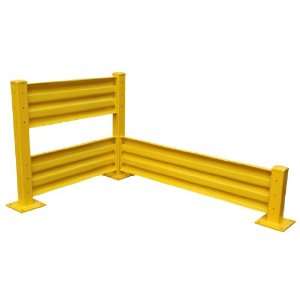 Vestil YGR B 9 Structural Guard Rail, Yellow, 108 Length, 15 Height 