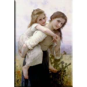 Not too Much to Carry 11x16 Streched Canvas Art by Bouguereau, William 