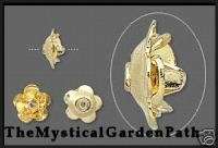 20 Gold Plated Brass Rose Petal Flowers Beads 8mm  