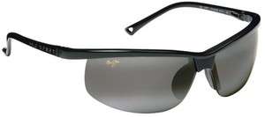 Brand New Maui Jim Sunset Gloss Black / Grey Polarized Mens Sunglasses 