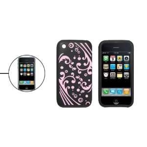  Cut Waves Pattern Silicone Skin Case for iPhone 3G Black: Electronics