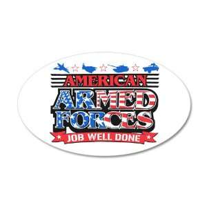  38.5x24.5O Wall Vinyl Sticker American Armed Forces Army 