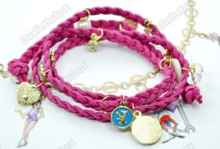 Colors Decorations Knit Shell Heart Rabbit Fashion Bracelet 