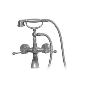   Handle Wall Mounted Tub Filler Faucet with Cradle,