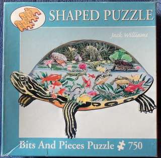   Puzzle TURTLE POND 2008 750 PCS SHAPED ART BY JACK WILLIAMS  