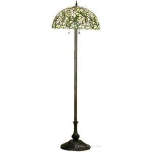 Sweet Pea Tiffany Stained Glass Floor Lamp 63 Inches H