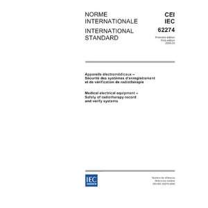  IEC 62274 Ed. 1.0 b:2005, Medical electrical equipment   Safety 