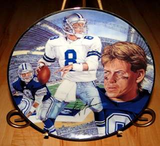 Dallas Cowboys Football Troy Aikman Quarterback NFL Plate  