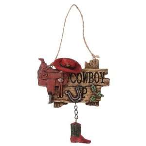  Gift Corral Orn Sign Cowboy Up