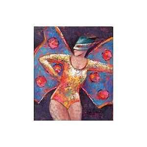  NOVICA Surrealist Painting   Dancing Butterfly