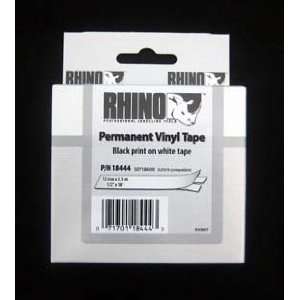 DYMO Label & Printing Products 18444 RHINO 1/2 WHITE VINYL  12MM Rhin