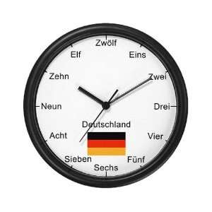  German Language Flag Wall Clock by 