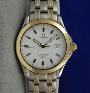   Omega Seamaster 18K GOLD & SS watch   White Dial   2311.21  
