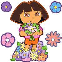 DORA THE EXPLORER Wall MURAL ACCENTS Stickers FRIENDS  