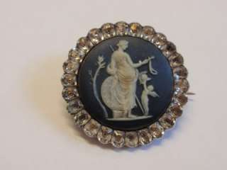 ANTIQUE GEORGIAN PASTE WEDGWOOD CAMEO BUTTON/BROOCH 1800 (18TH/19TH 