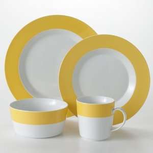  Food Network Banded Yellow Place Setting