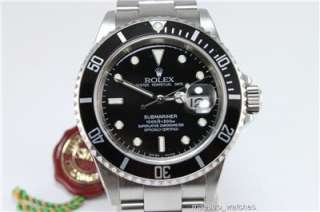   Rolex Submariner Watch 16610 T, F Serial Black Dial With Paper  