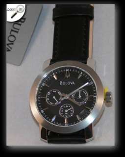 Bulova 96C111 Black Strap Watch For Men   NoBox   Very Professional 