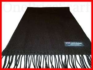 New 100% Cashmere Infinity Solid Black Loop Color Mens Womens Scarf 