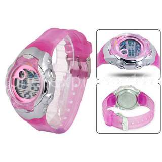 Girl Digital Sport Analog Alarm Chronograph Wrist Watch  