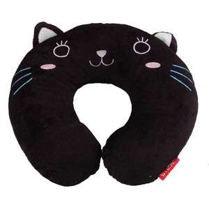 Black Cat Soft U Neck Rest Car Office Travel Pillow Gif  