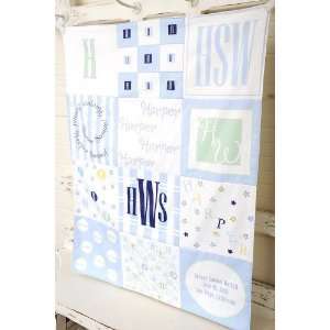  personalized patchwork quilt blanket (boy)