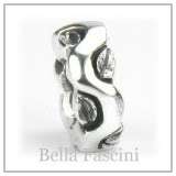 Bella Fascini OLIVE & LEAF High Quality Silver European Bead Spacer 
