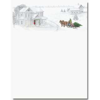   Sleigh Ride Letterhead   8.5 x 11   100 Sheets: Office Products